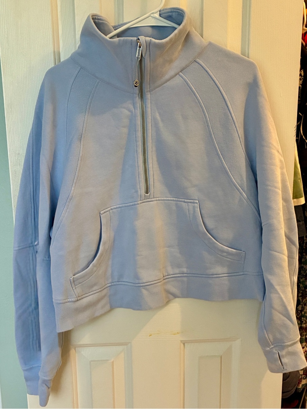 Lululemon Scuba Light Blue Half-Zip Pullover Sweatshirt